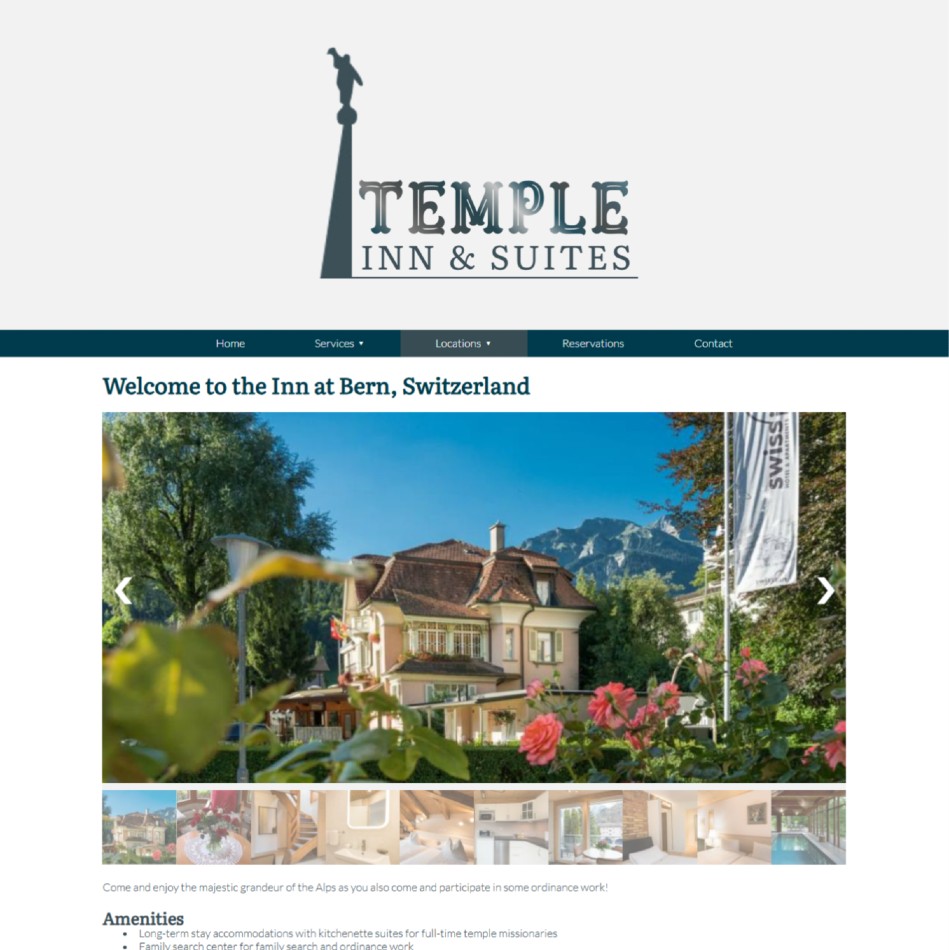 Spackalicious Designs Gallery Image, Links to information about a class project making a fictitious temple accommodations site