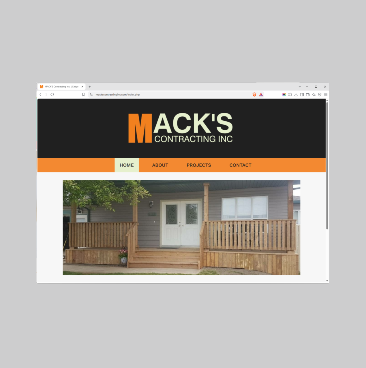 Spackalicious Designs Gallery Image, Links to information about the Mack's Contracting website
