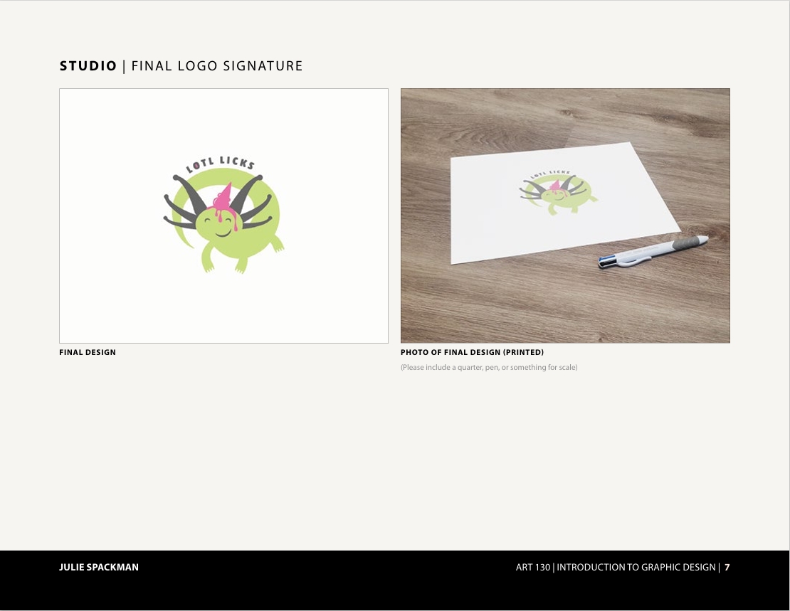 Lotl Licks Ice Cream Shoppe Logo Design Process