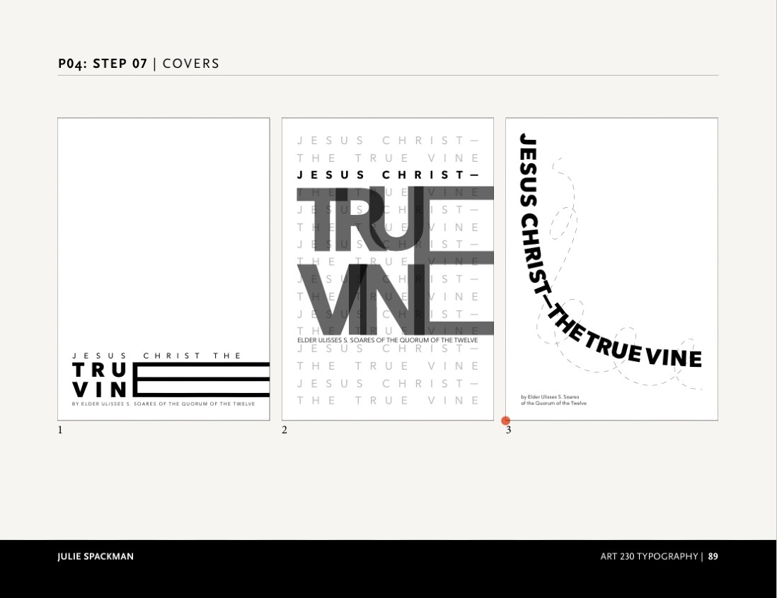 Images from the Design Process to create a 7x10 Booklet of a Conference Talk
