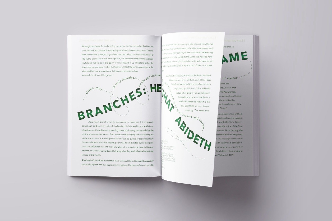 Images from the Design Process to create a 7x10 Booklet of a Conference Talk