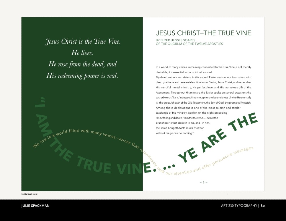 Images from the Design Process to create a 7x10 Booklet of a Conference Talk