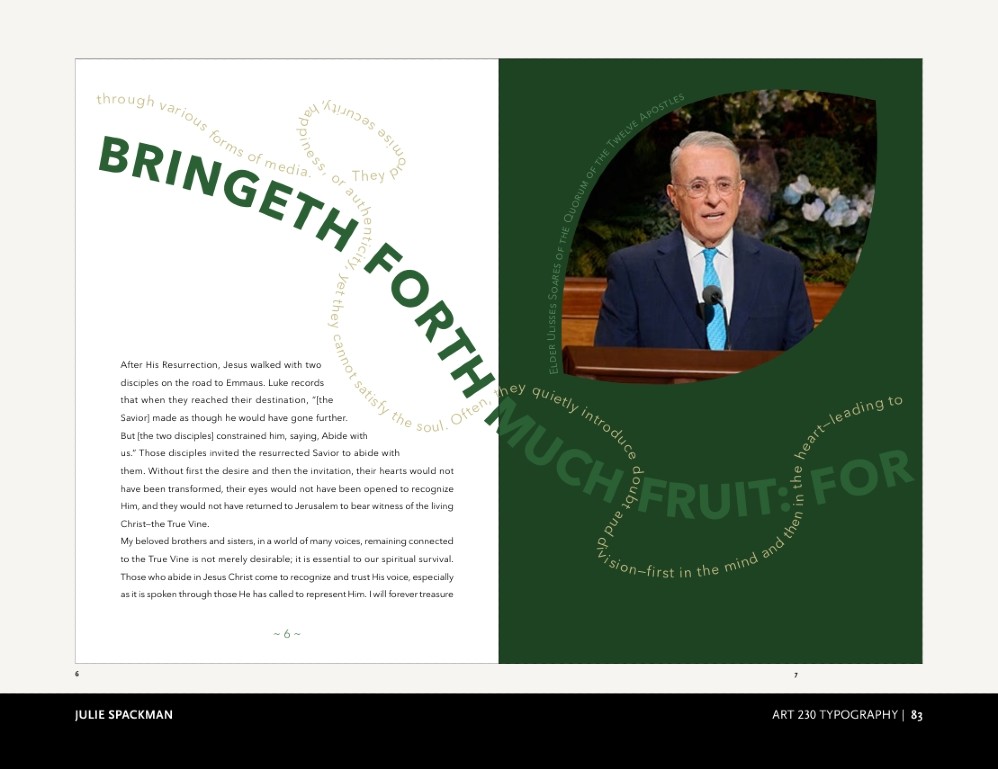 Images from the Design Process to create a 7x10 Booklet of a Conference Talk