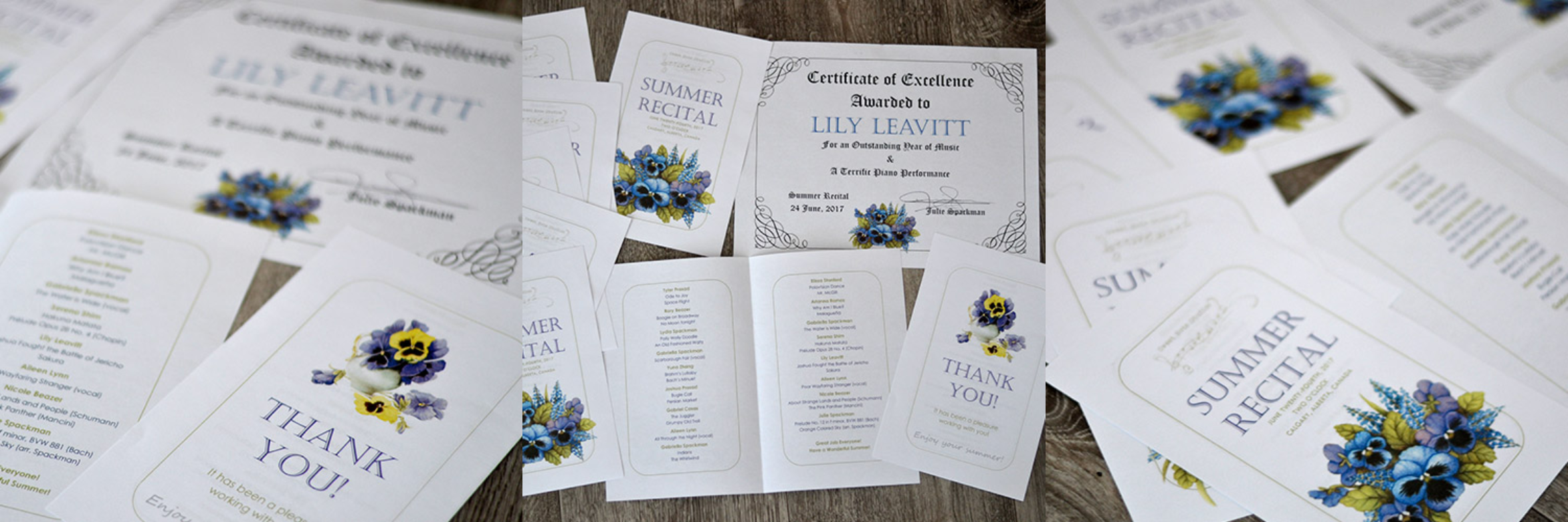 Sweet Note Studios Recital Stationary Image